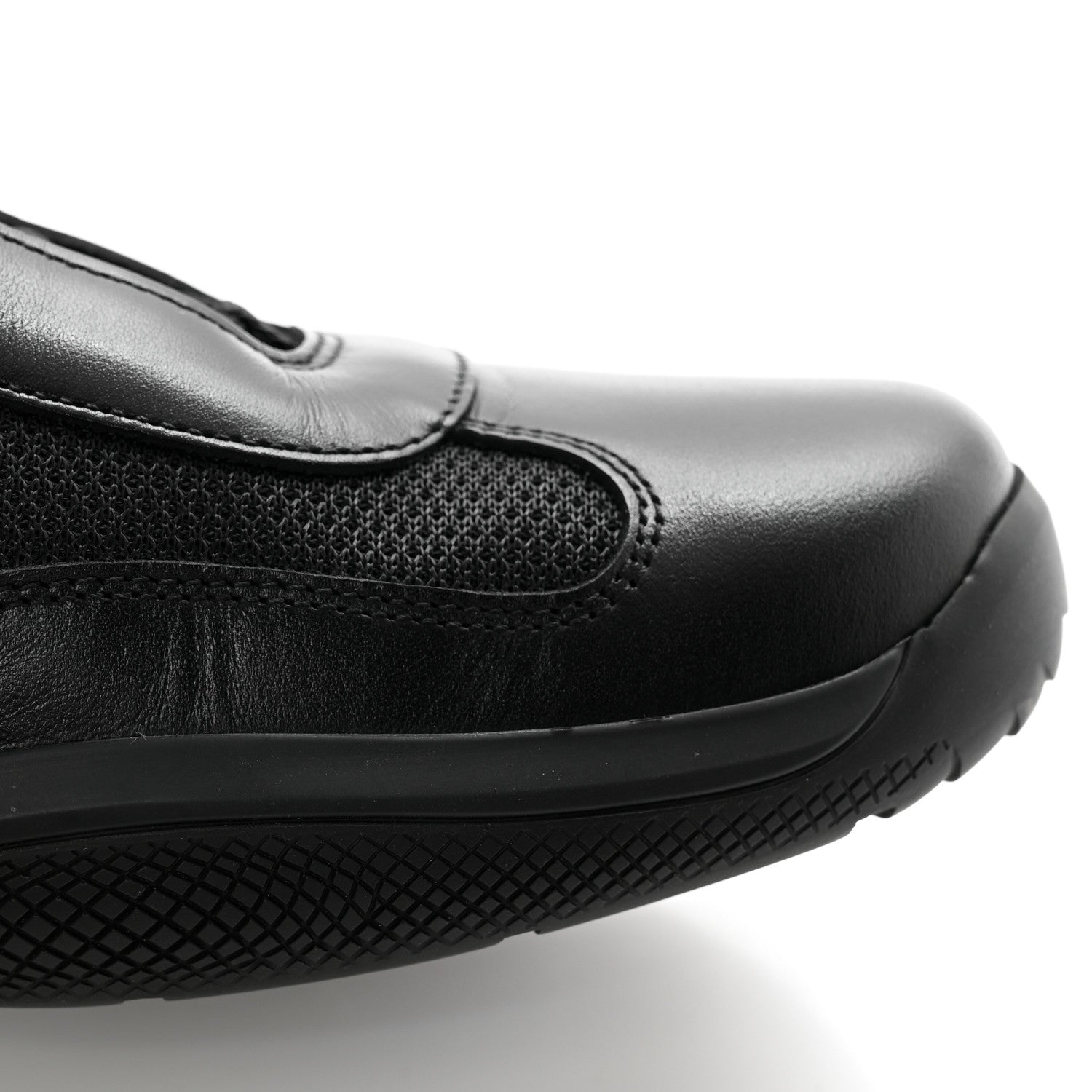 Prada Calfskin Mesh Neoprene America’s Cup Sneakers 9 Black 12 of 13