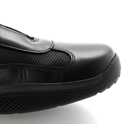 Prada Calfskin Mesh Neoprene America’s Cup Sneakers 9 Black 12 of 13