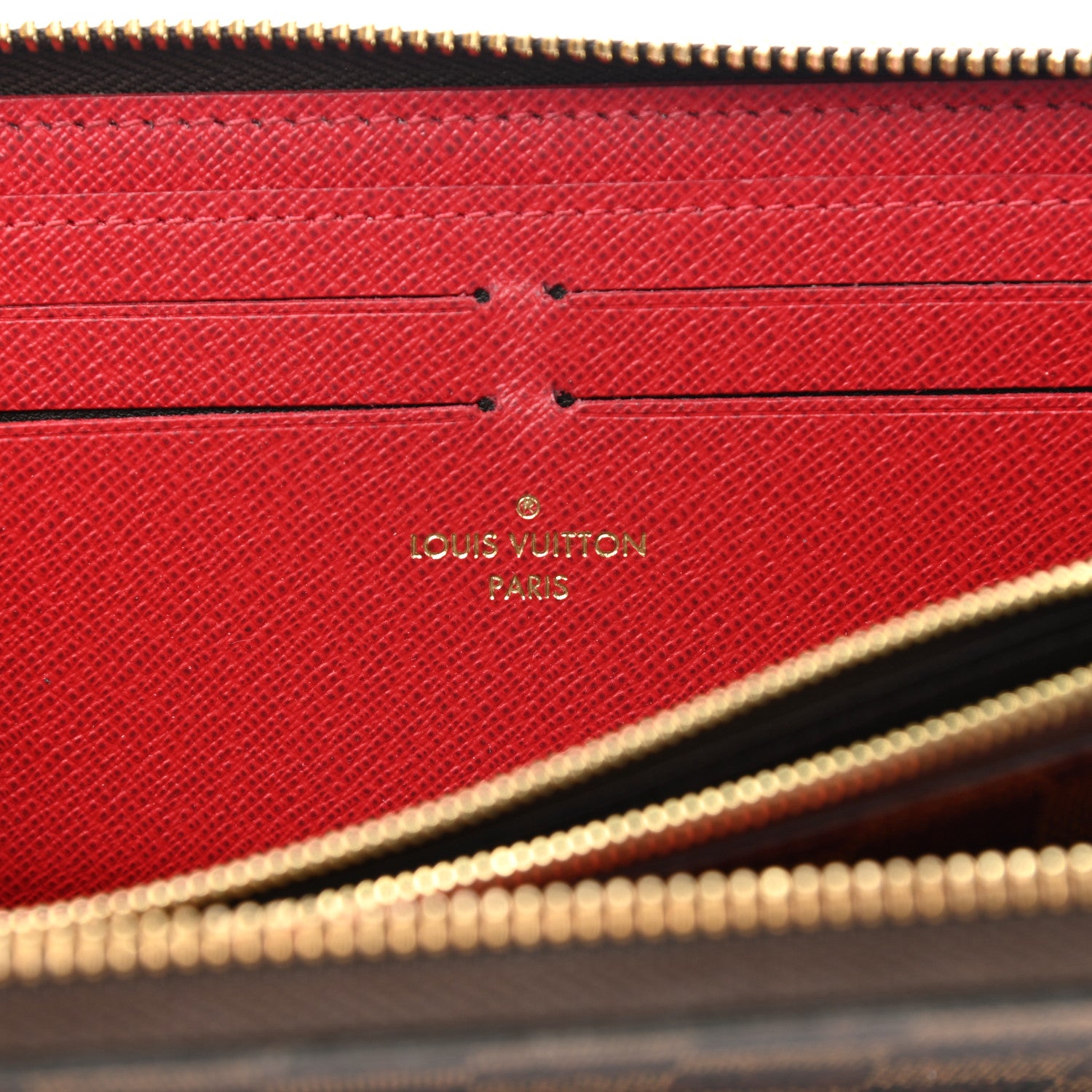Louis Vuitton Damier Ebene Clemence Wallet Cherry 6 of 11