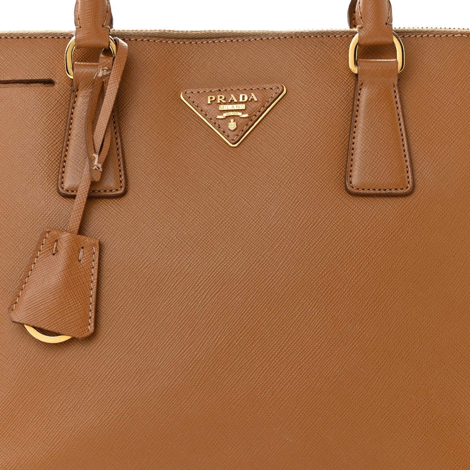 Prada Saffiano Lux Medium Promenade Tote Caramel 9 of 17