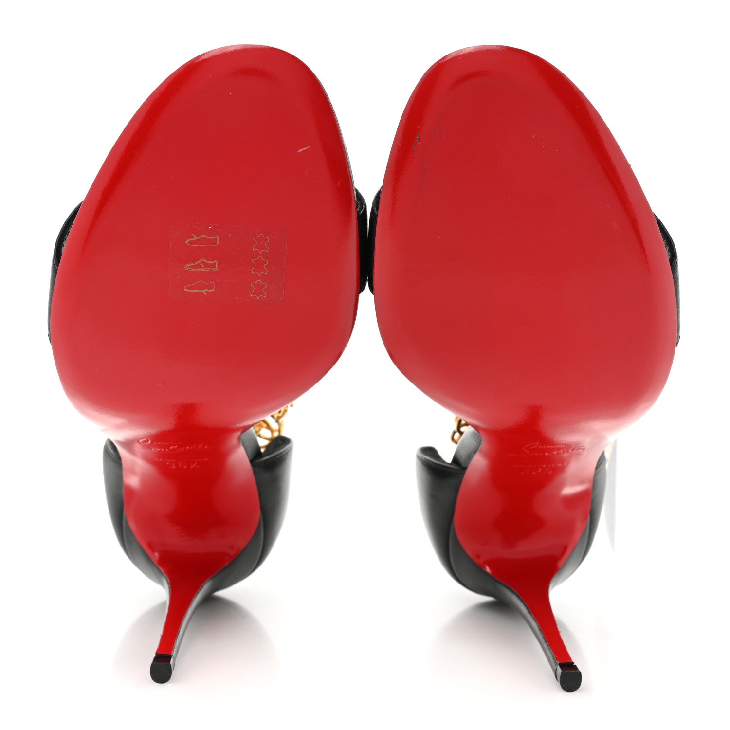 Christian Louboutin Kid Gourmi 100 Sandals 36.5 Black Gold 5 of 8