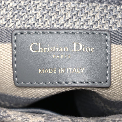 Christian Dior Canvas Toile De Jouy Reverse Embroidered Medium Lady D-Lite Gray 6 of 11