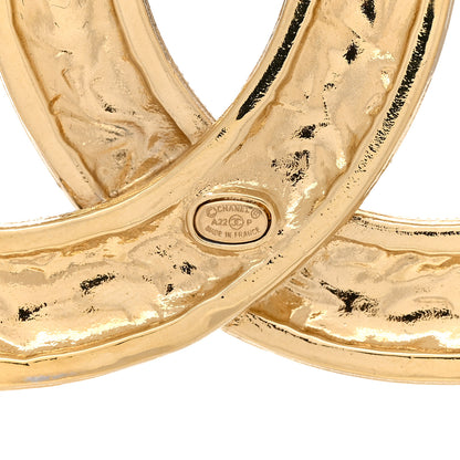 Chanel Metal Leopard Print CC Brooch Gold Black Beige 4 of 5