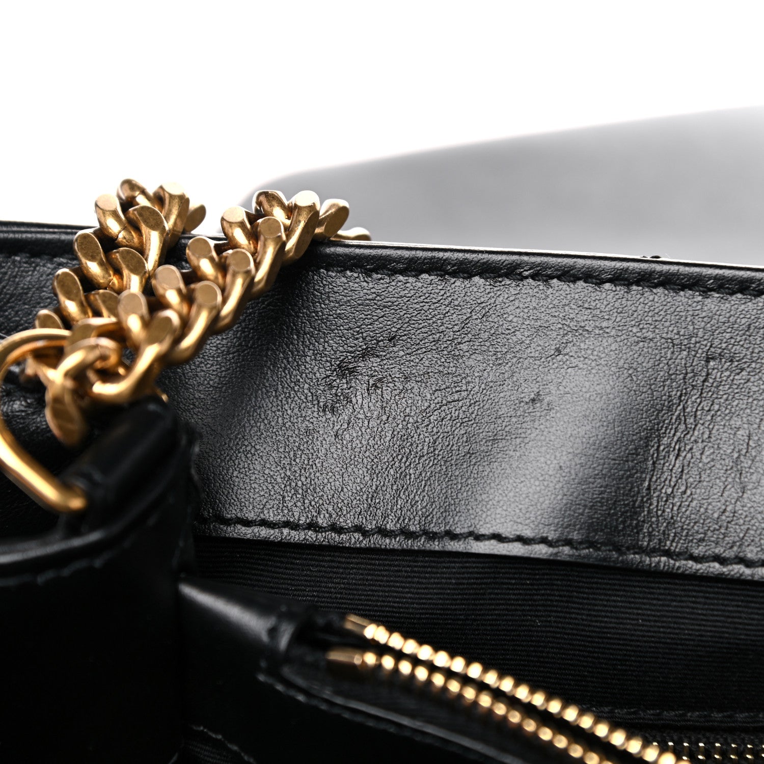 Saint Laurent Calfskin Y Quilted Monogram Large Loulou Chain Satchel Black 16 of 23