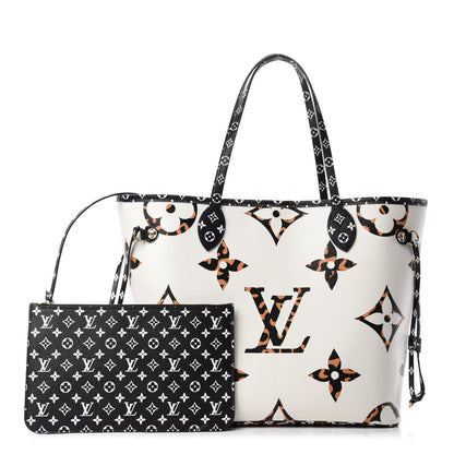 Louis Vuitton Monogram Giant Jungle Neverfull MM Ivory 1 of 11