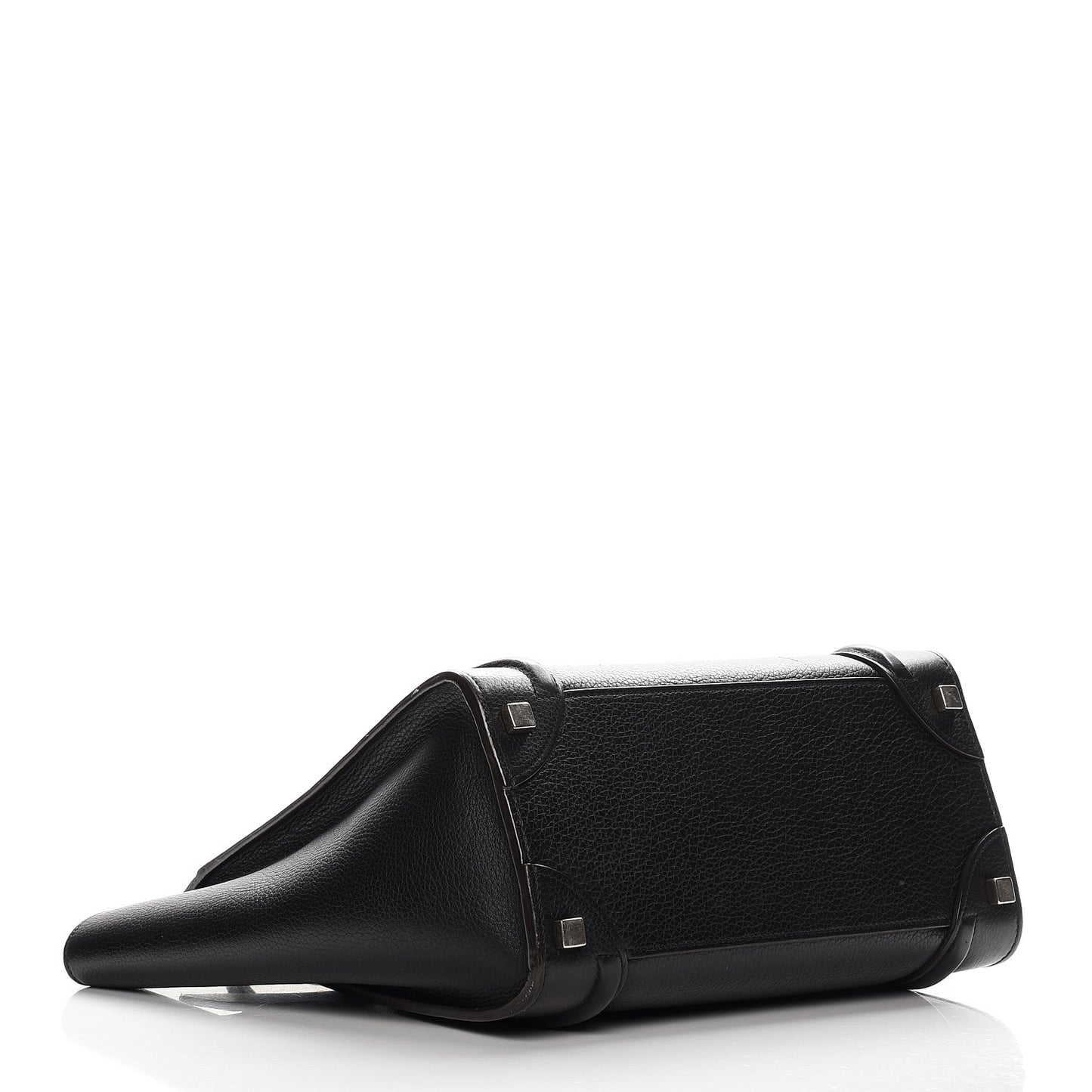 Drummed Calfskin Micro Luggage Black
