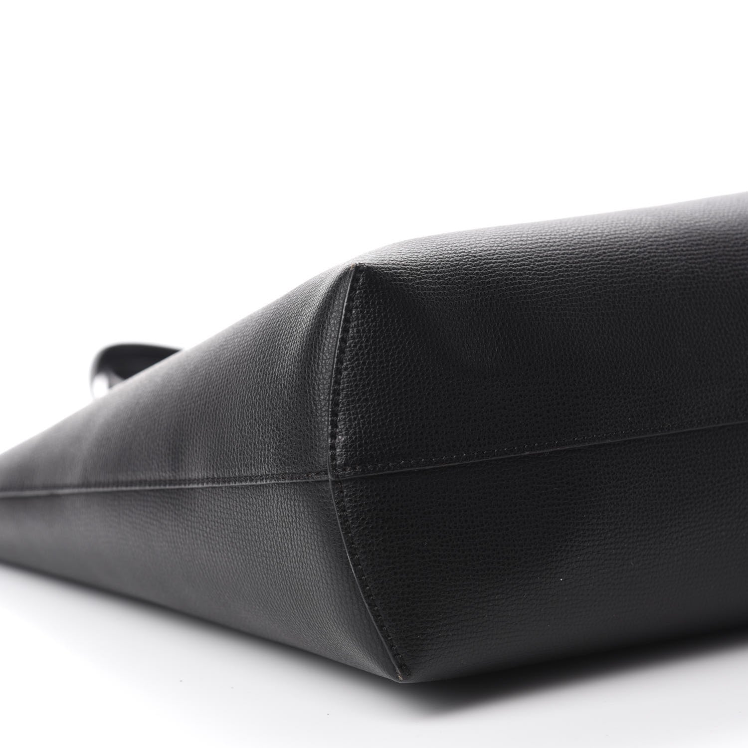 Fendi Vitello Vienna Enamel F is Fendi Shopping Tote Black Taupe 6 of 10