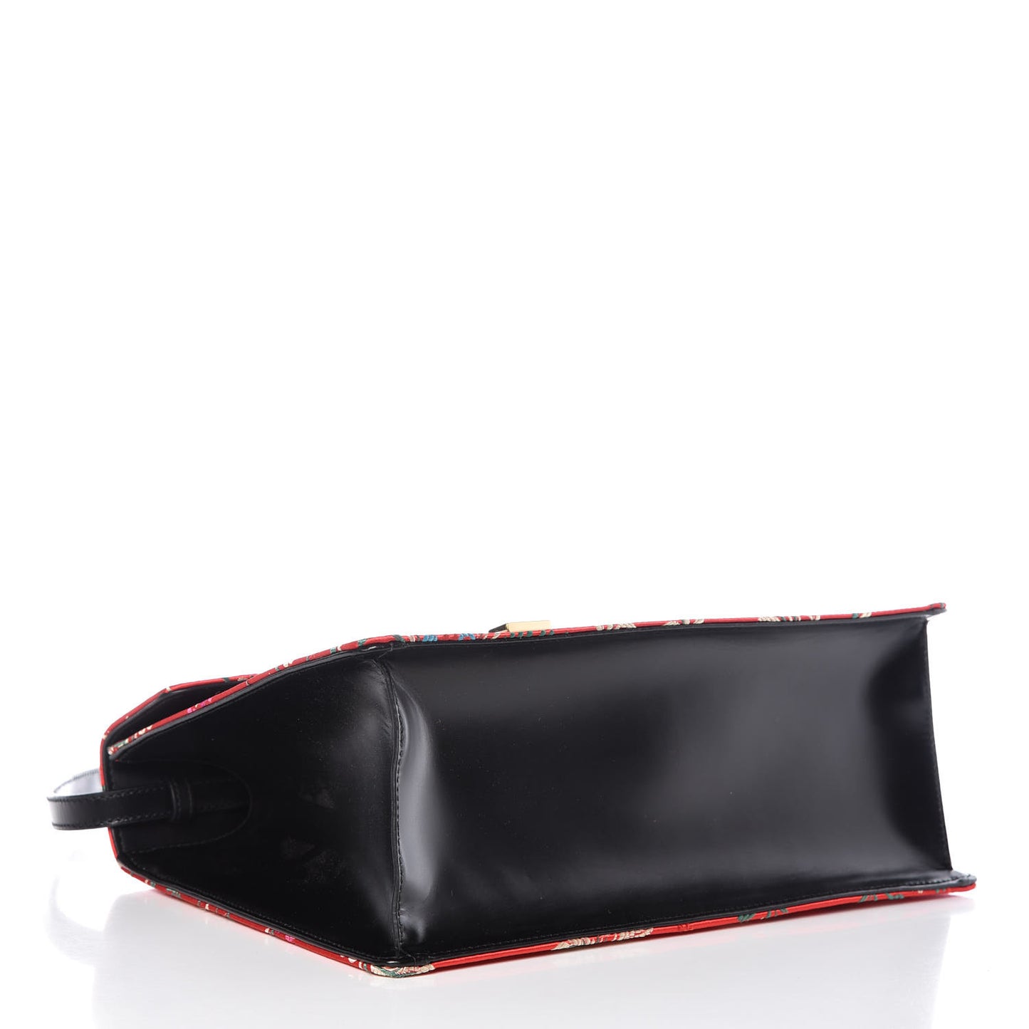 Jacquard Floral Medium Sylvie Top Handle Bag Red Multicolor Black