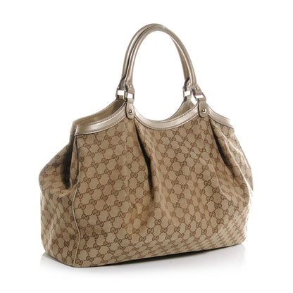 Gucci Monogram Large Sukey Tote Beige Champagne 3 of 7