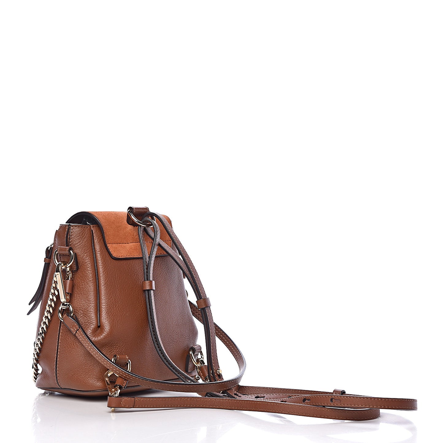 Suede Calfskin Mini Faye Backpack Tan