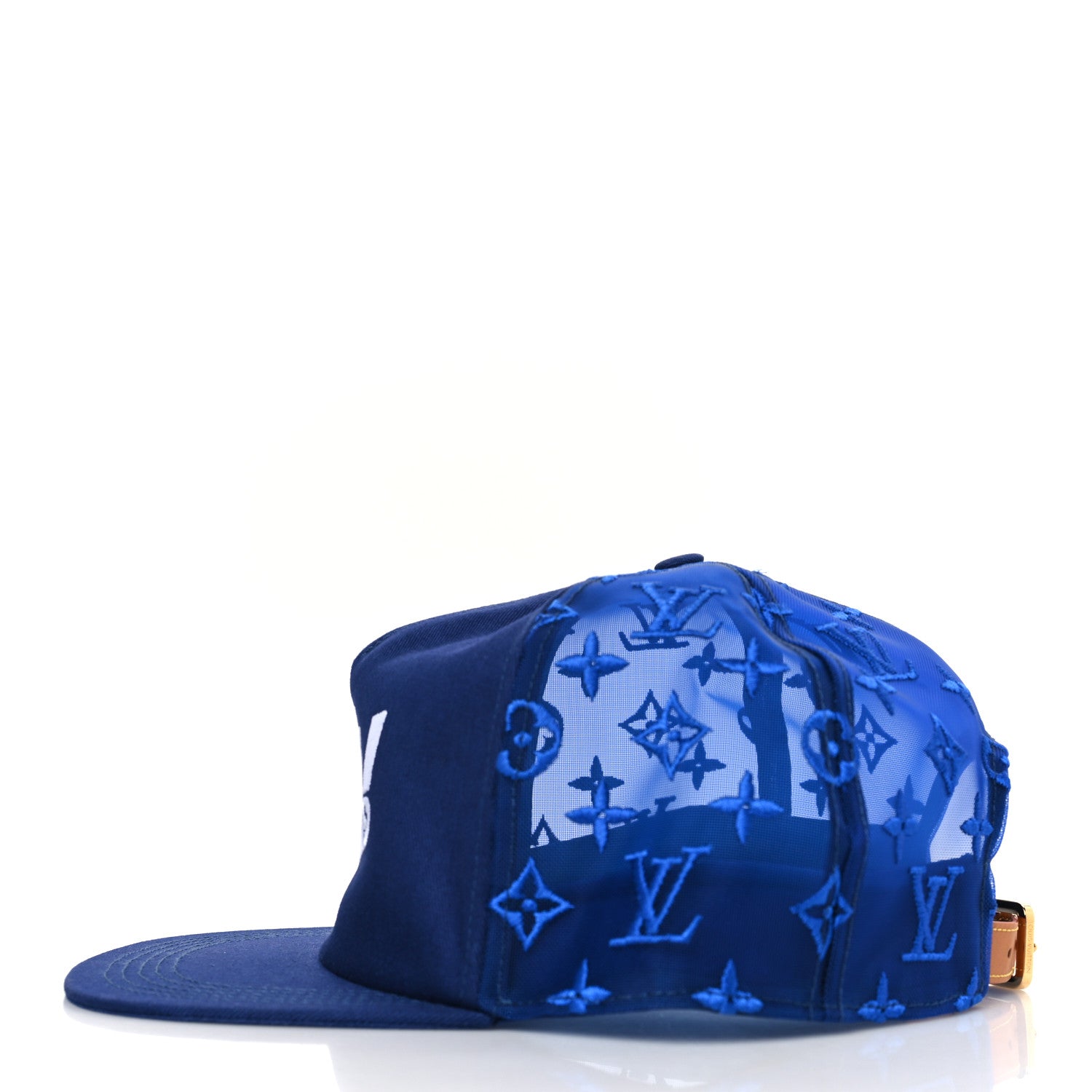 Louis Vuitton Mesh Embroidered Everyday LV Cap 60 Blue 3 of 7