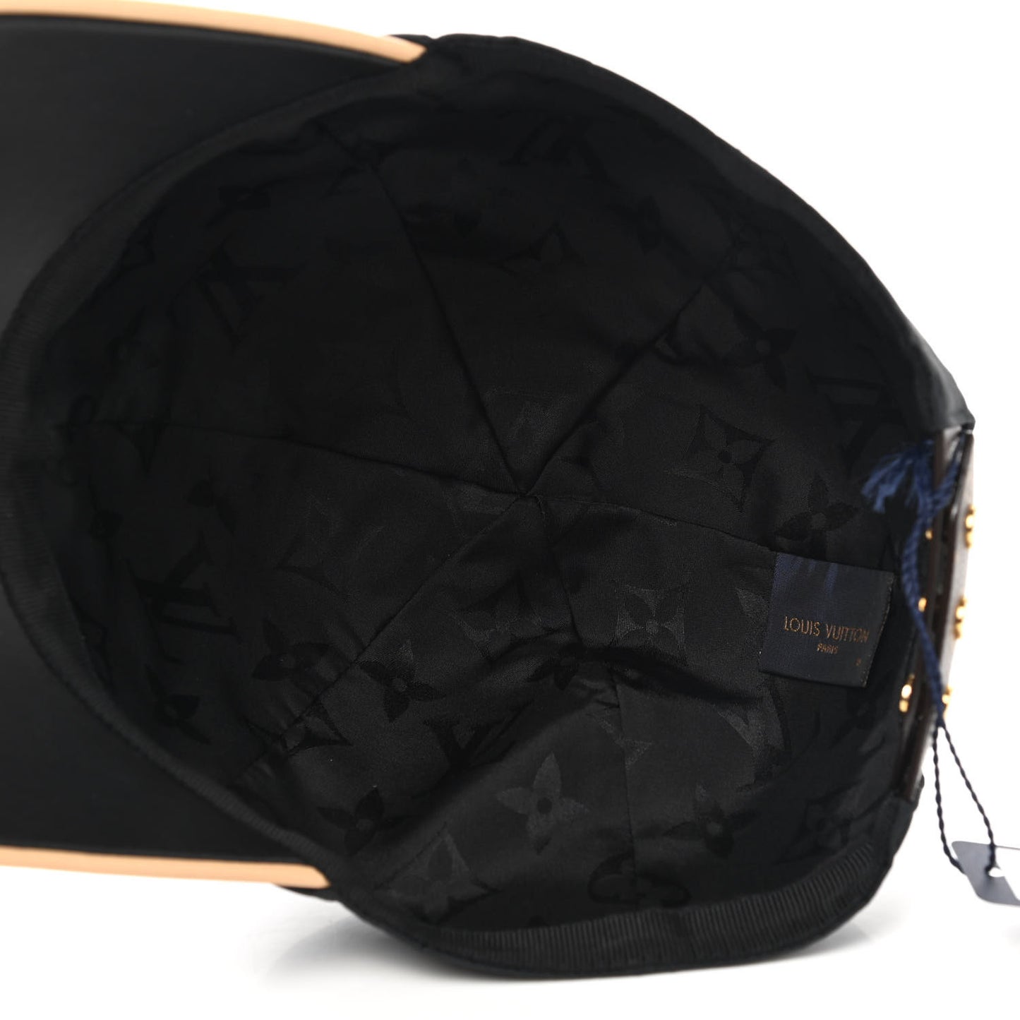 Polyester Silk Monogram LV Get Ready Cap M Black