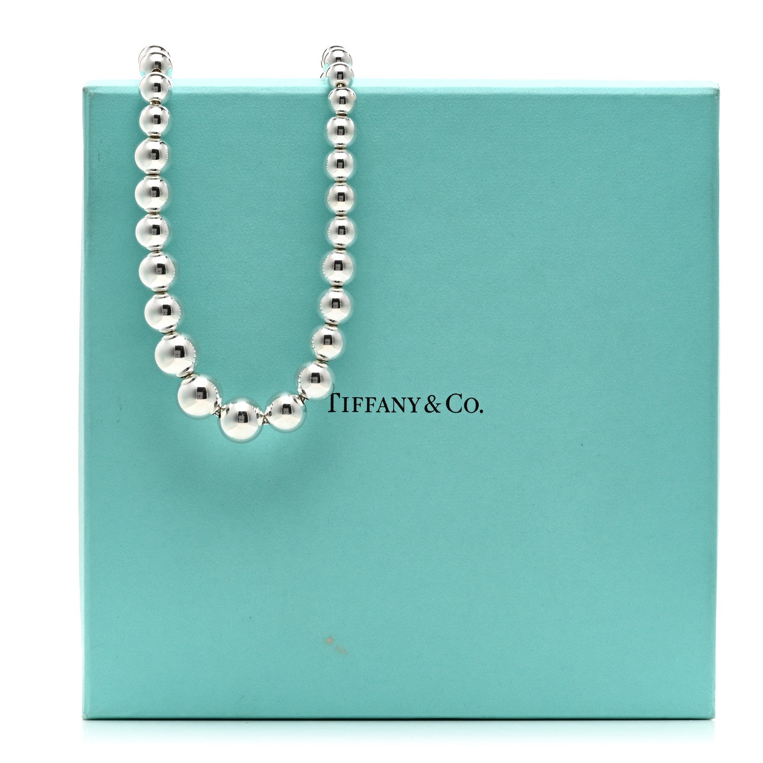 Tiffany Sterling Silver HardWear Graduated Ball Necklace 5 of 5