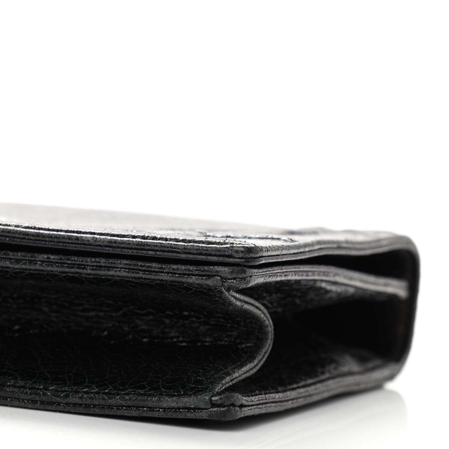 Christian Dior Crackled Deerskin Medium Diorama Flap Bag Black 10 of 11