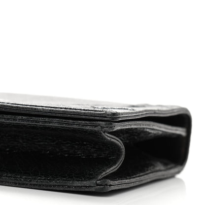 Christian Dior Crackled Deerskin Medium Diorama Flap Bag Black 10 of 11