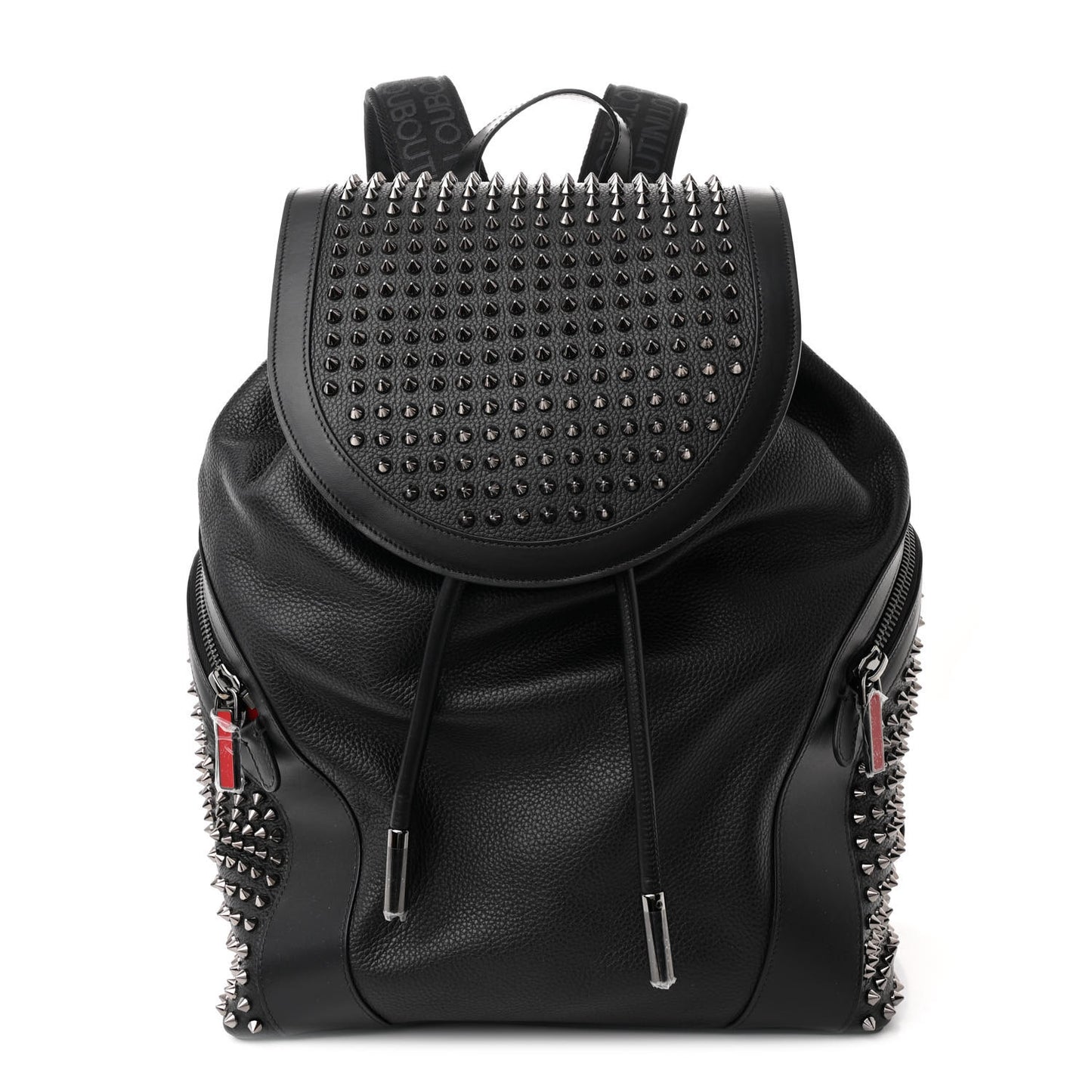 Calfskin Spiked Explorafunk Backpack Black