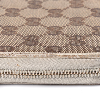 Gucci Monogram Metal Bar Zip Around Wallet Beige Ebony Off White 28 of 35