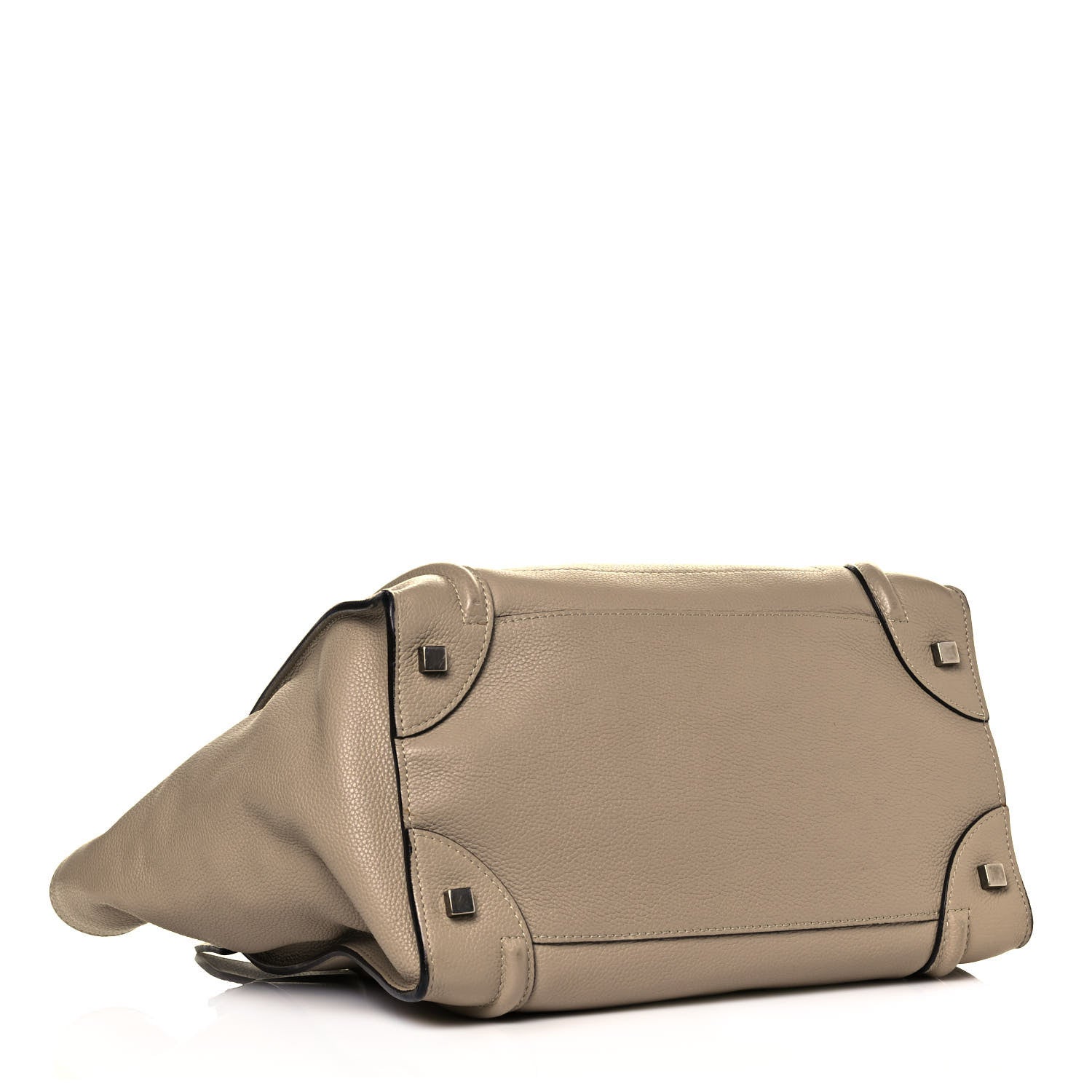 Celine Drummed Calfskin Mini Luggage Dune 3 of 15