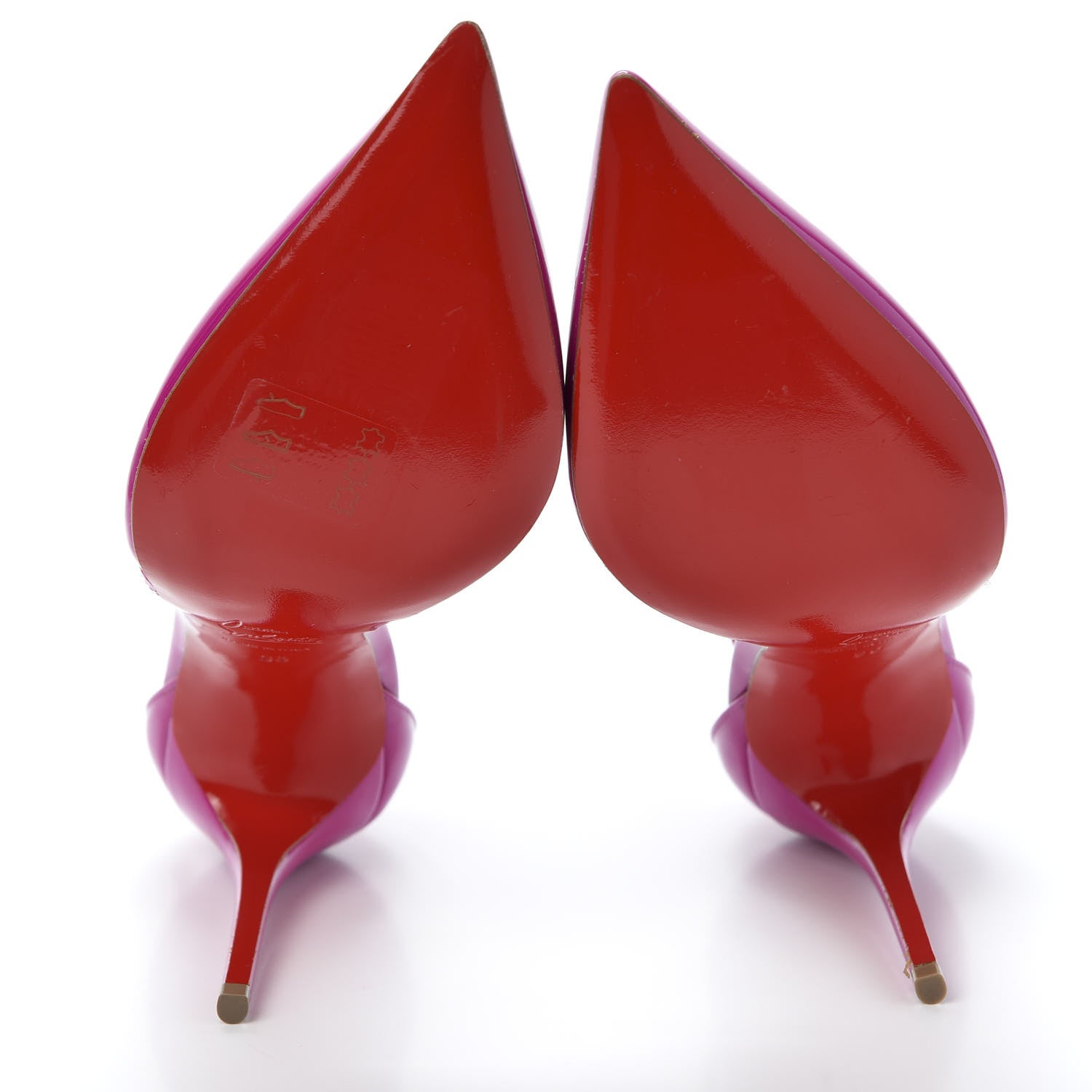 Christian Louboutin Patent Cross Blake 100 Pumps 36 Rose Indien 7 of 8