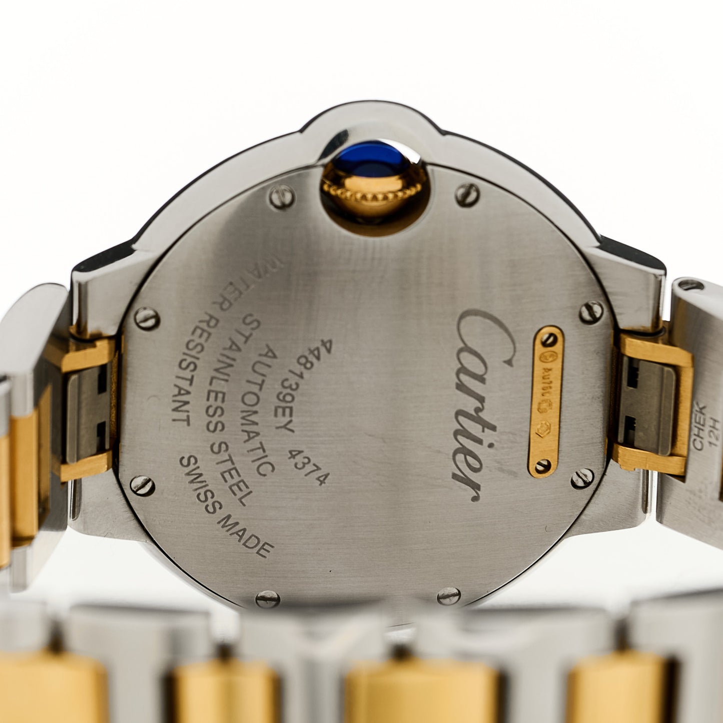 Stainless Steel 18K Yellow Gold 33mm Ballon Bleu De Cartier Automatic Watch