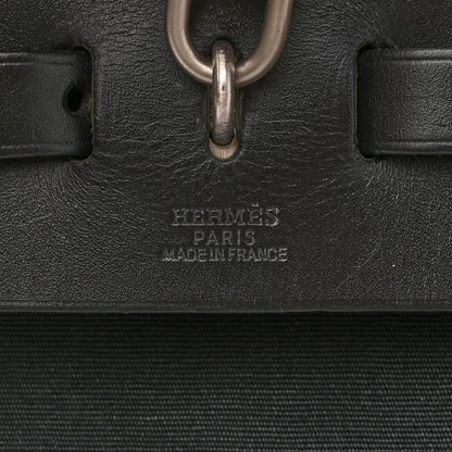 Hermes Toile Vache Calfskin Herbag 39 MM Black 6 of 9