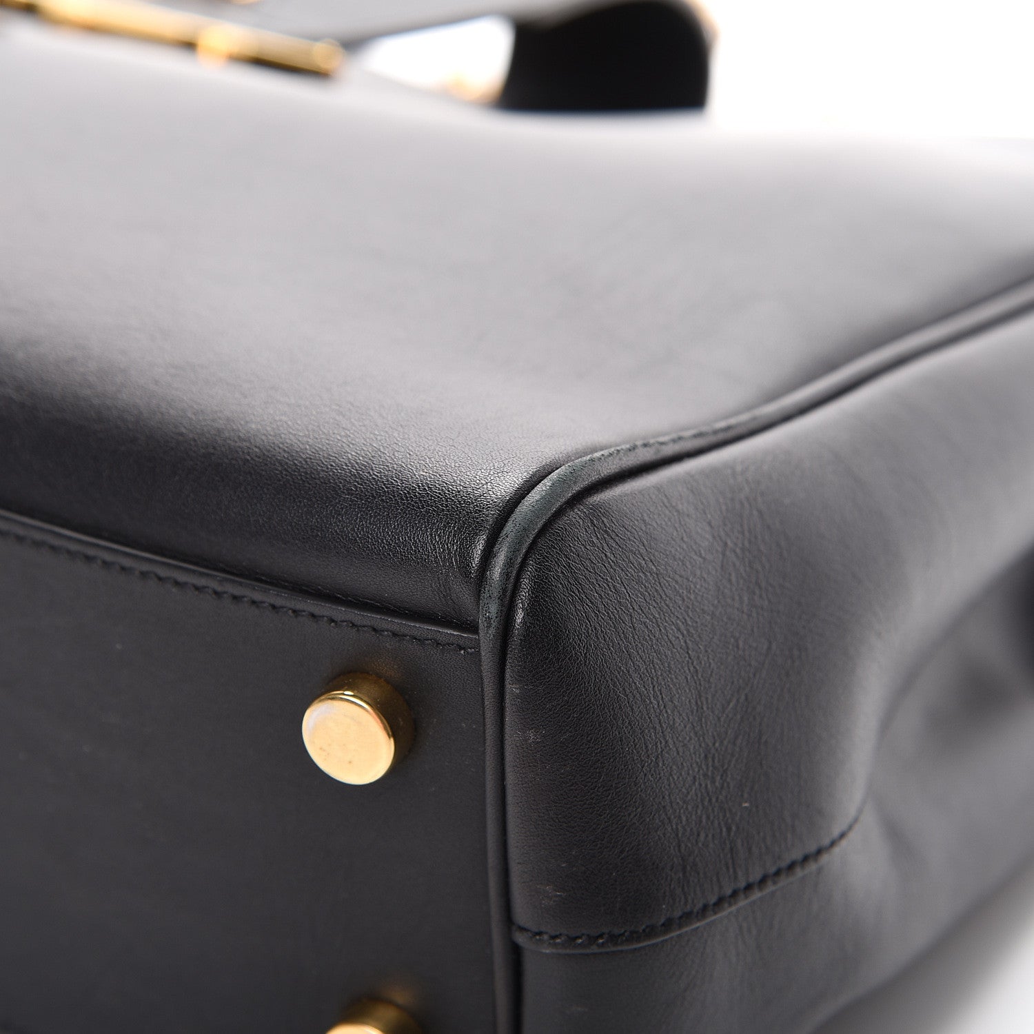 Saint Laurent Soft Calfskin Monogram Cassandre Shopper Black 14 of 19