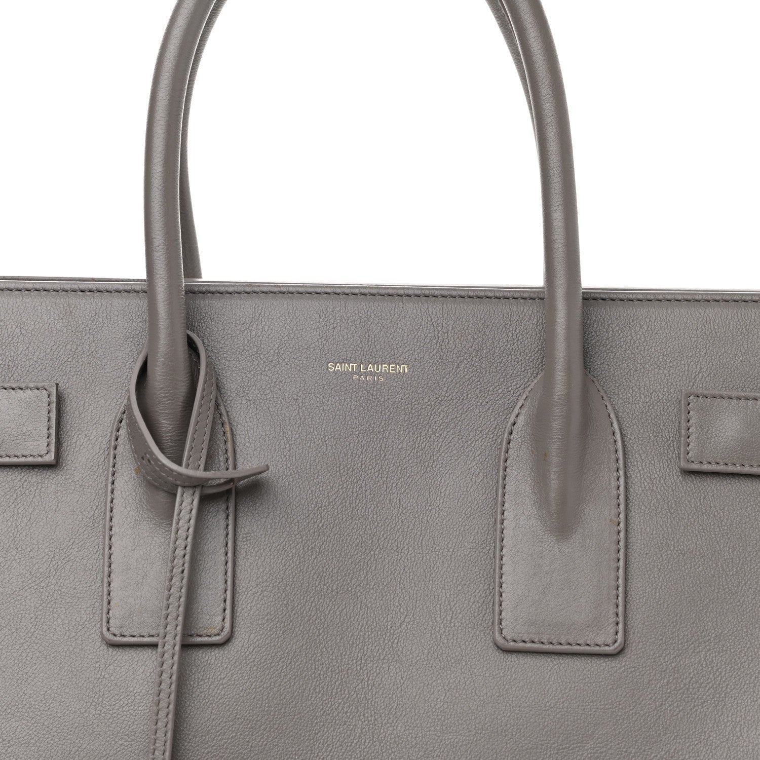 Saint Laurent Calfskin Large Sac De Jour Carryall Grey 9 of 19
