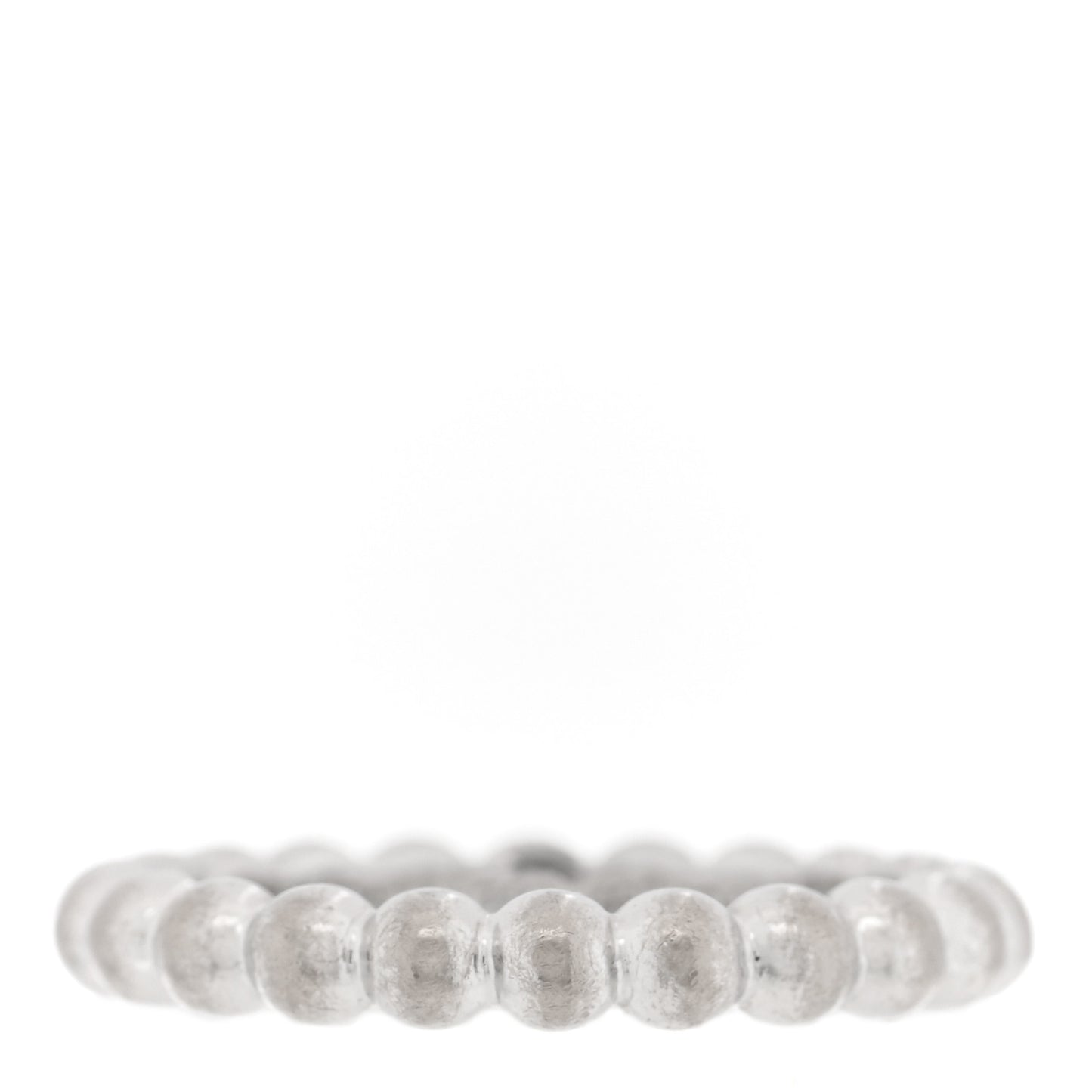 18K White Gold Medium Perlee Ring 49 5
