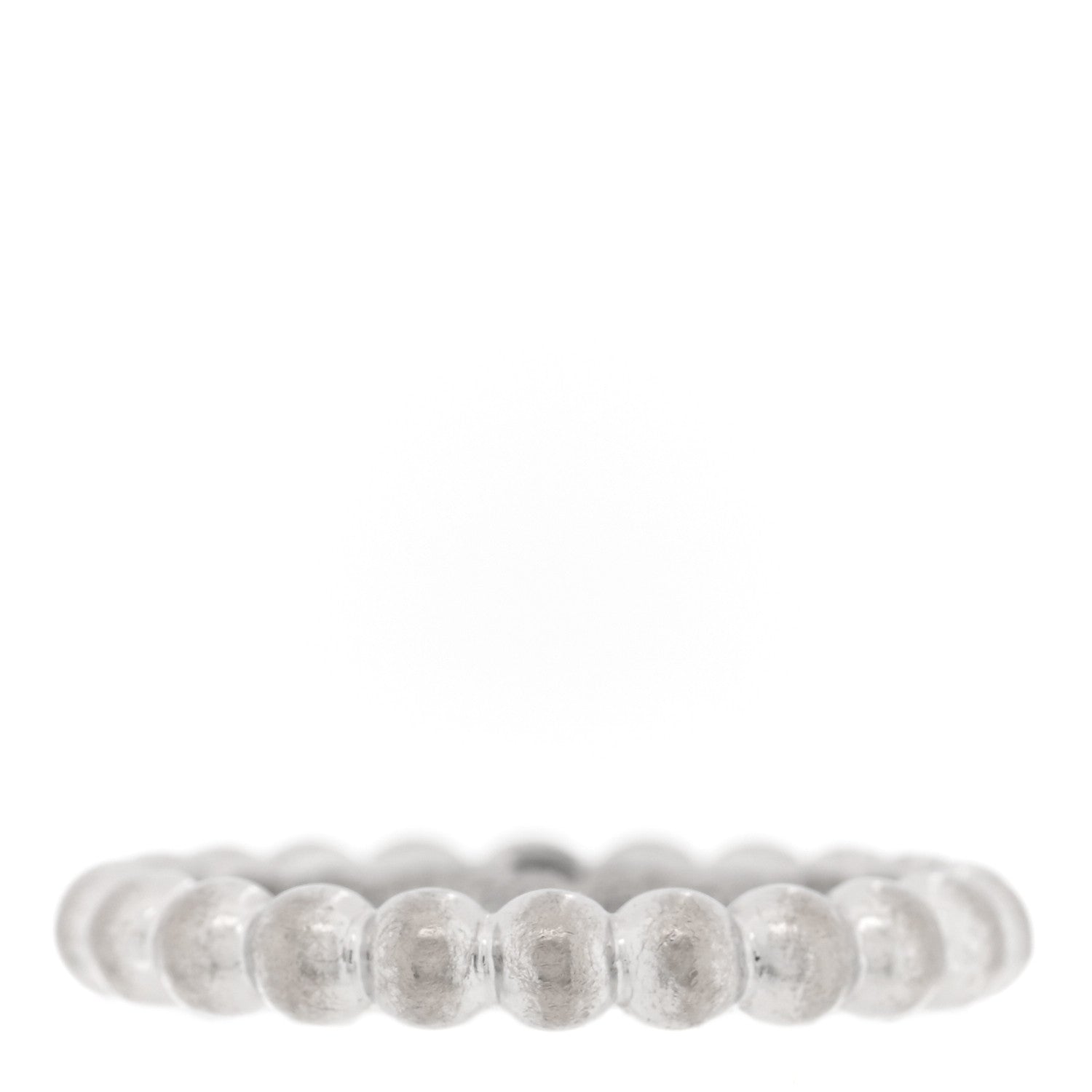 Van Cleef & Arpels 18K White Gold Medium Perlee Ring 49 5 1 of 5