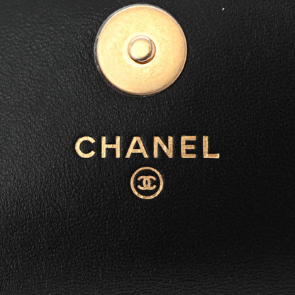 Chanel Lambskin Quilted Pearl Crush Clutch With Chain Black 6 of 12