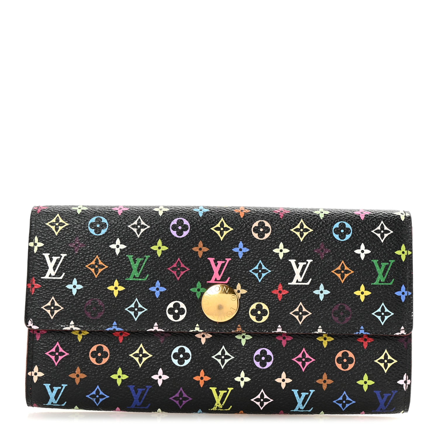 Louis Vuitton Monogram Multicolor Sarah Wallet Black Grenade 1 of 6