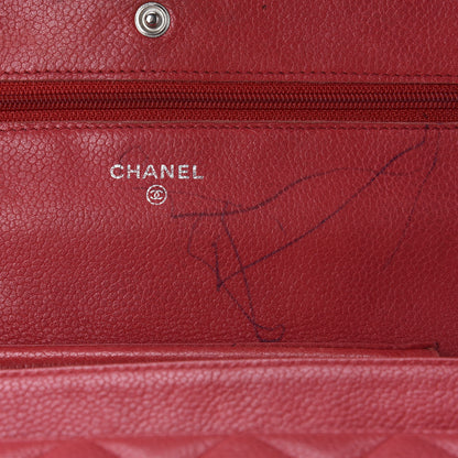Chanel Caviar Quilted Wallet on Chain WOC Red 10 of 14