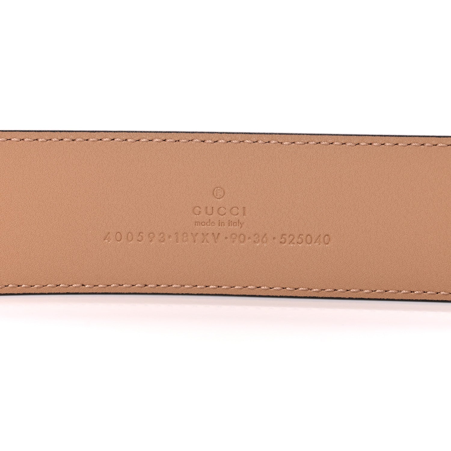 Gucci Azalea Calfskin Enamel Monochrome Double G 40mm Belt 90 36 Camelia 3 of 6