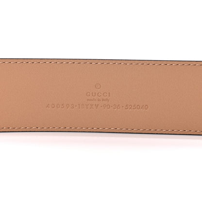 Gucci Azalea Calfskin Enamel Monochrome Double G 40mm Belt 90 36 Camelia 3 of 6
