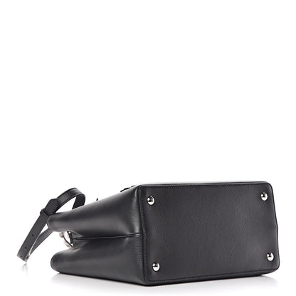 Fendi Vitello Dolce Elaphe Petite 2Jours Tote Black 4 of 10