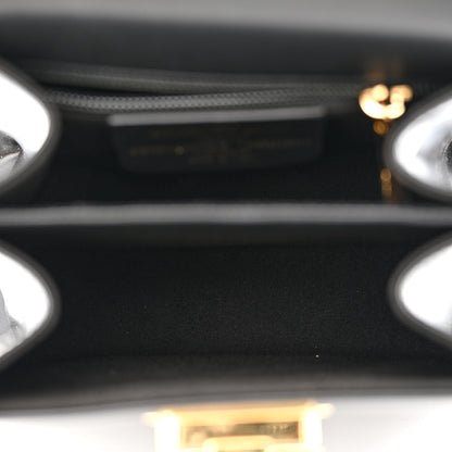 Salvatore Ferragamo Brushed Off Calfskin Iconic Top Handle Bag Black 5 of 12