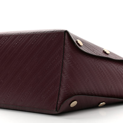 Givenchy Calfskin Chain Embossed Medium Bond Shopper Tote Burgundy 10 of 10