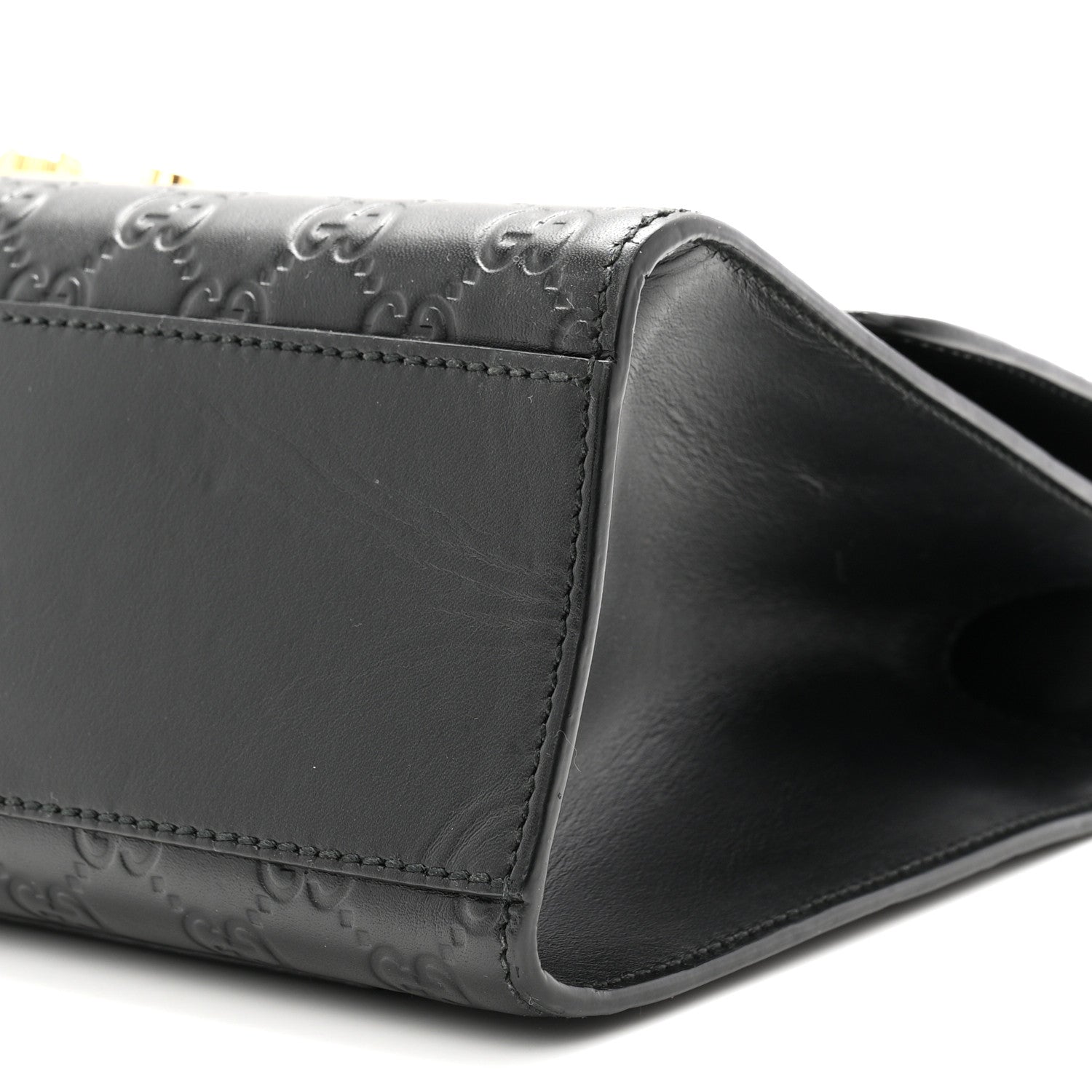 Gucci Guccissima Medium Padlock Shoulder Bag Black 10 of 10
