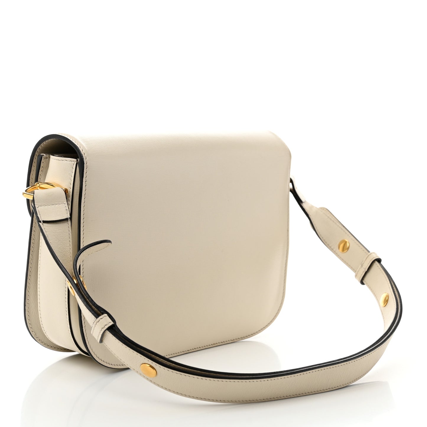 Azalea Calfskin Horsebit 1955 Shoulder Bag Mystic White