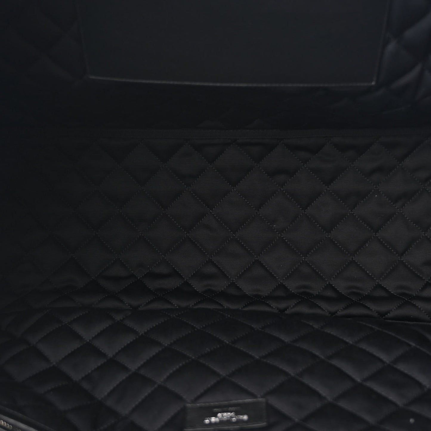 Calfskin Quilted ES Giant Travel Bag Black