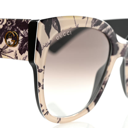 Gucci Acetate Herbarium Print Square Frame Sunglasses GG0059S White 7 of 9