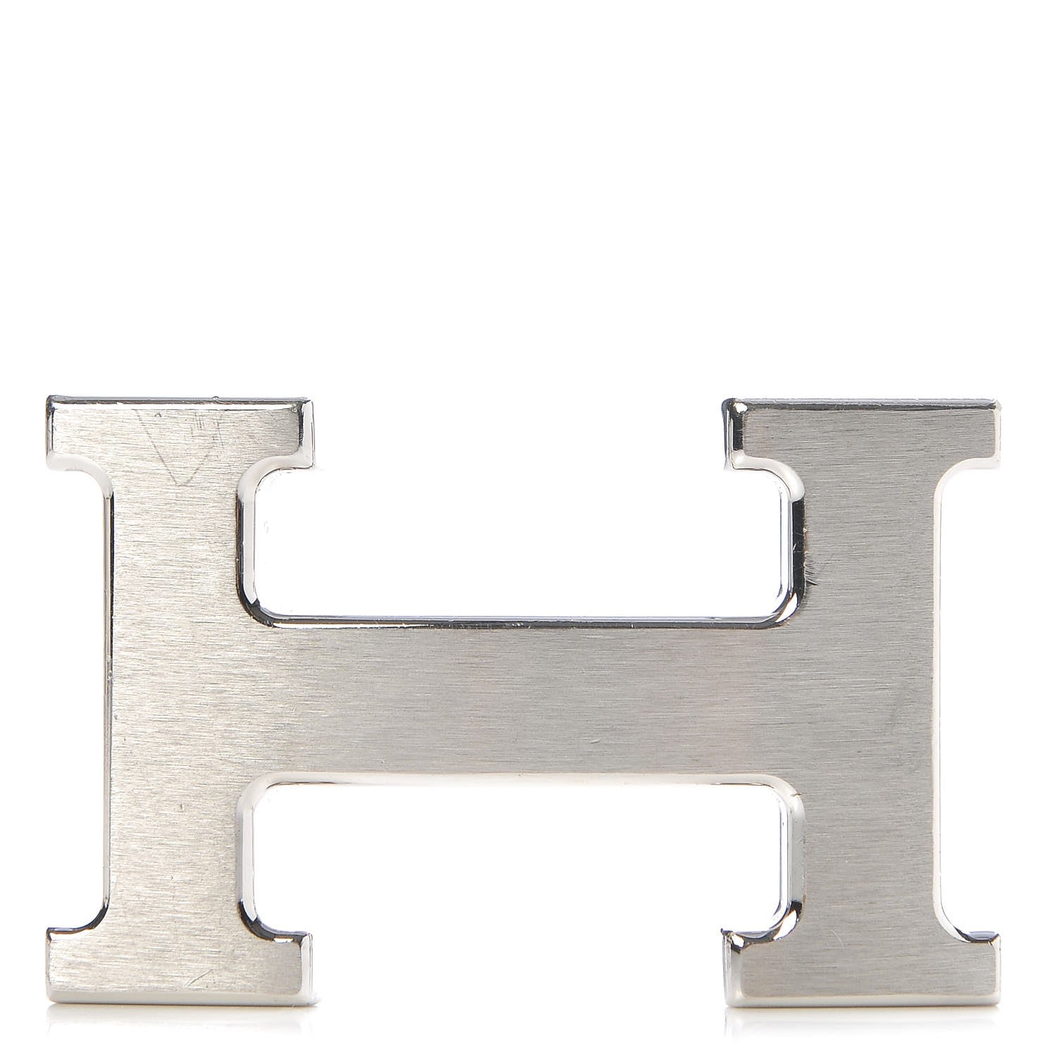 Hermes Brushed Palladium 32mm H Belt Buckle 1 of 4