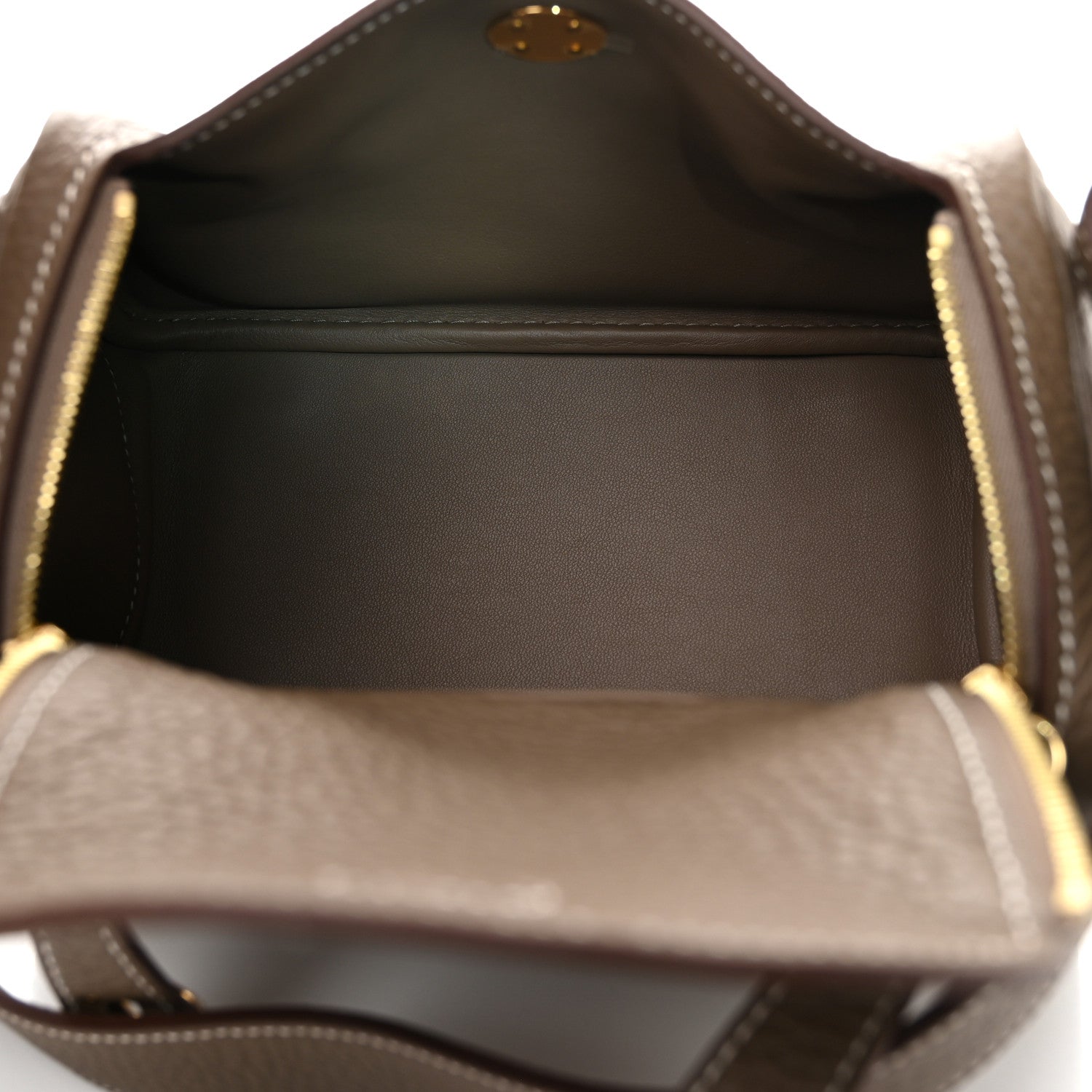 Hermes Taurillon Clemence Mini Lindy 20 Etoupe 5 of 11