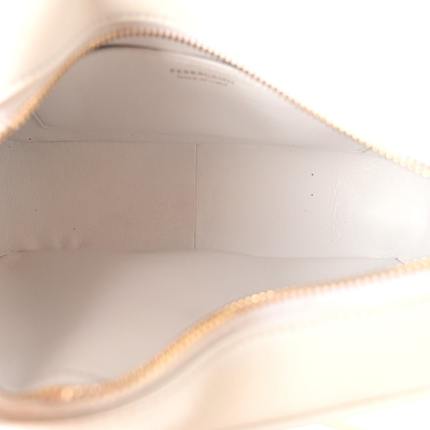 Calfskin Quilted Medium Gancini Camera Case Optic White