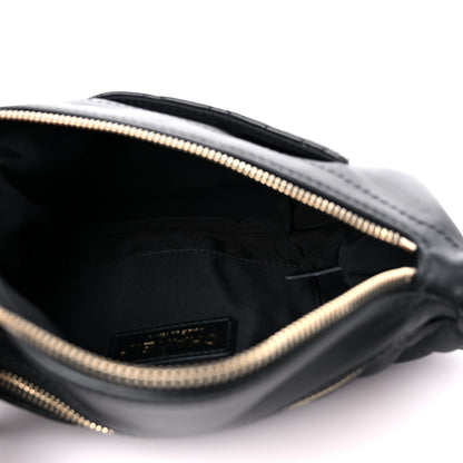 Chanel Lambskin Quilted Waist Bag Fanny Pack Black 5 of 9