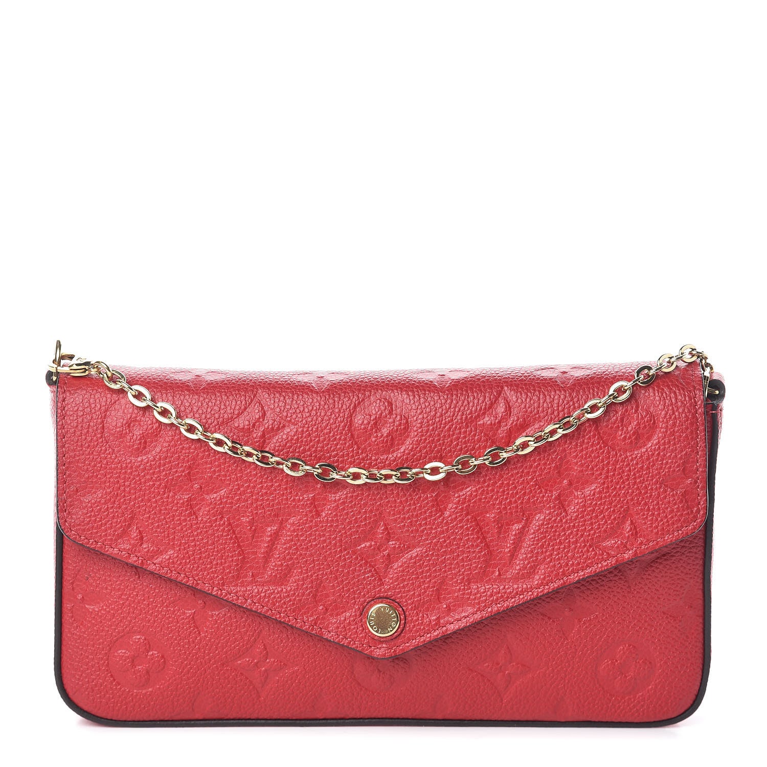 Louis Vuitton Empreinte Pochette Felicie Chain Wallet Scarlet 1 of 9