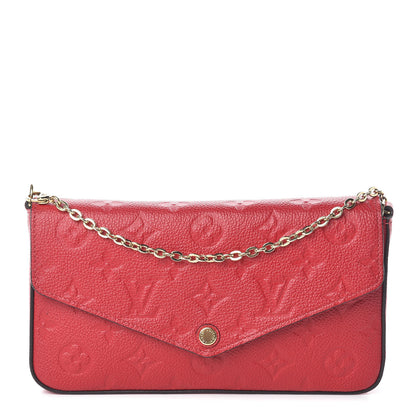 Louis Vuitton Empreinte Pochette Felicie Chain Wallet Scarlet 1 of 9