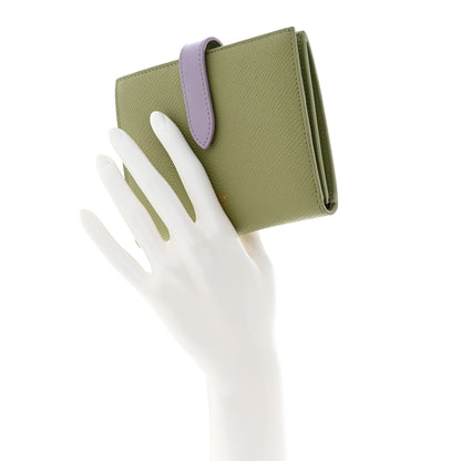 Celine Grained Calfskin Medium Multifunction Strap Wallet Sage Lilas 2 of 8