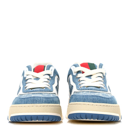 Gucci New Denim Delave GG Monogram Womens Re-Web Sneakers 36 Light Blue Royale 3 of 11
