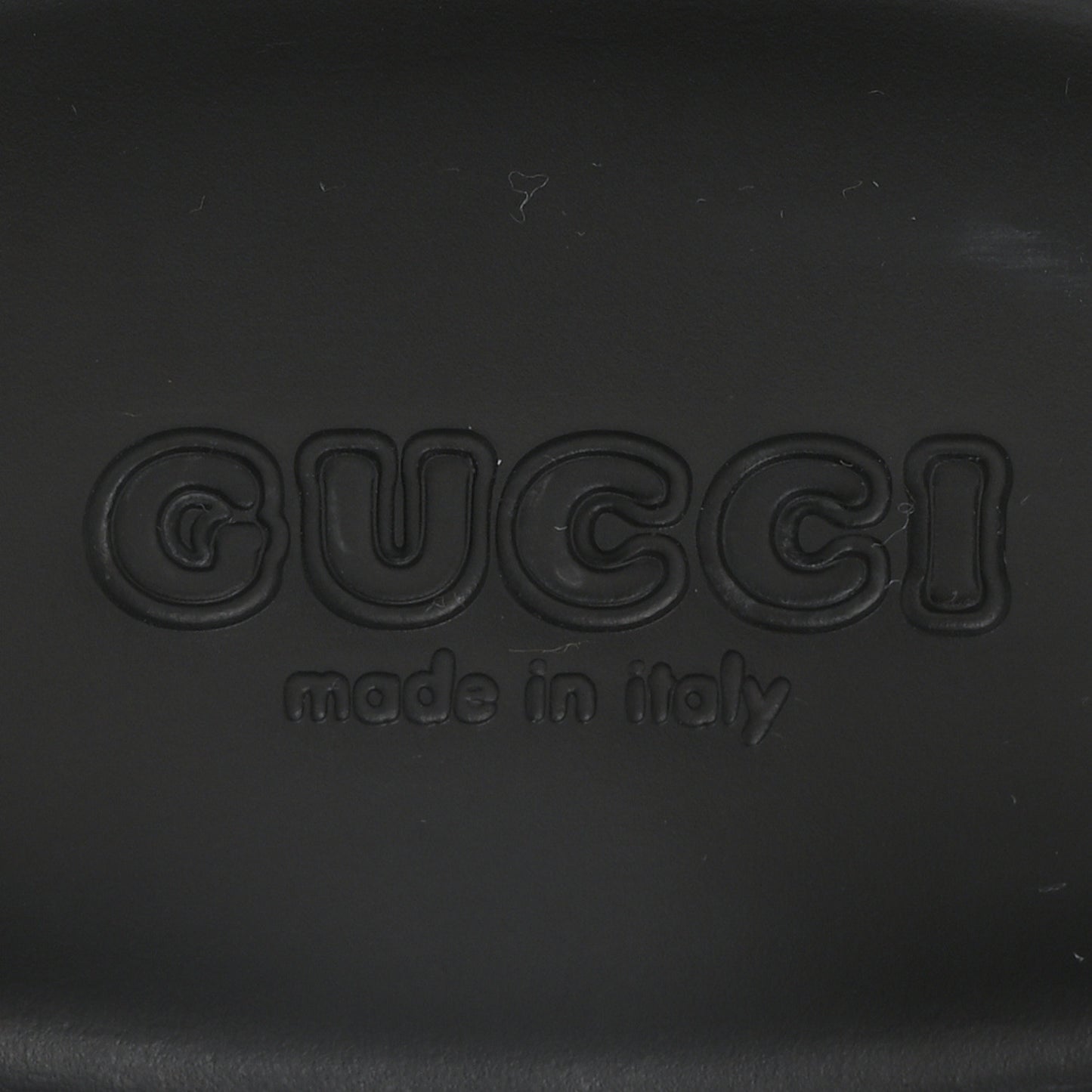 Rubber GG Monogram Perforated Elea Platform 55mm Lug Sole Sandals 36 Black
